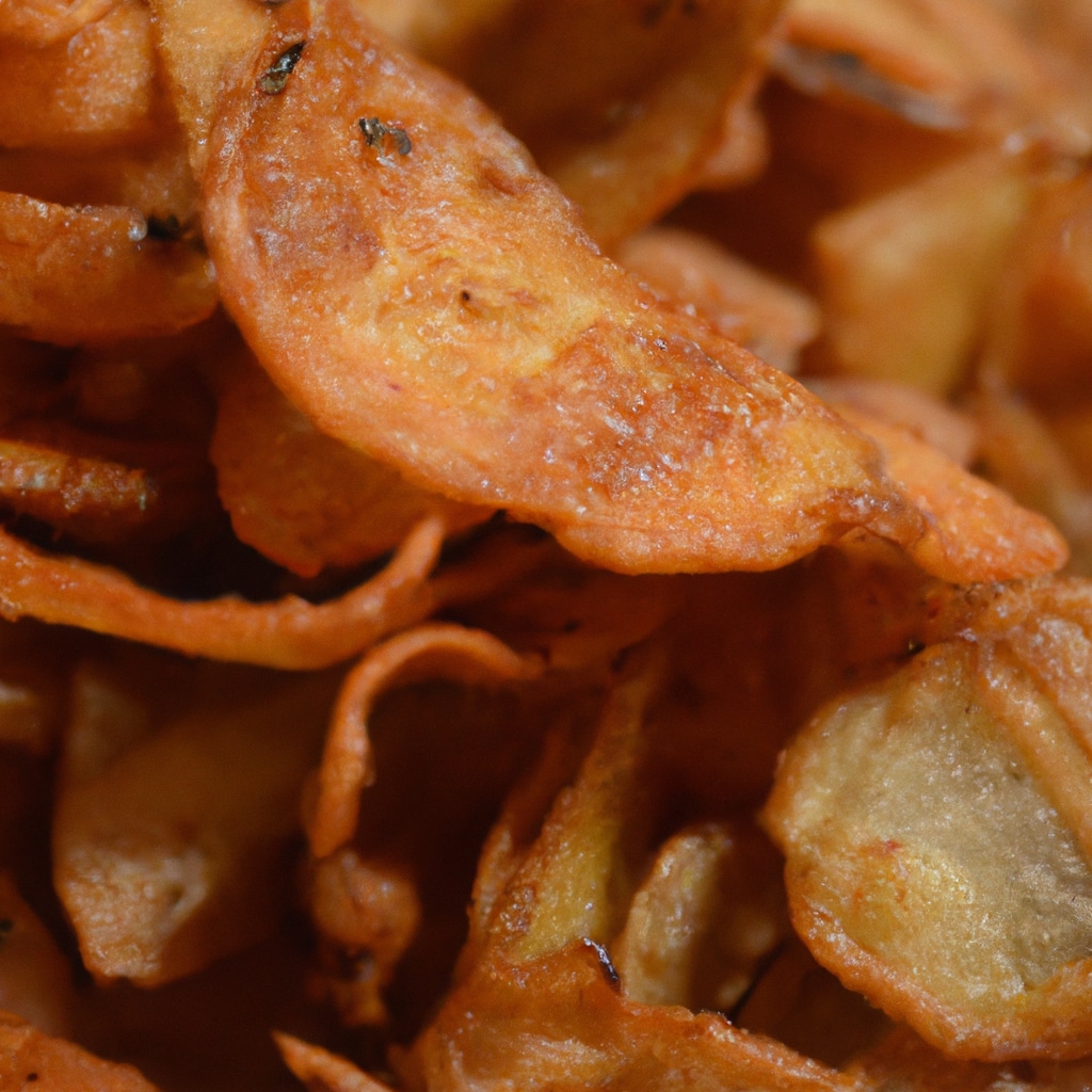 Chips de batata-doce no forno